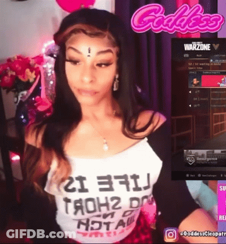A Woman Is Playing Call Of Duty Warzone On A Computer Screen GIF