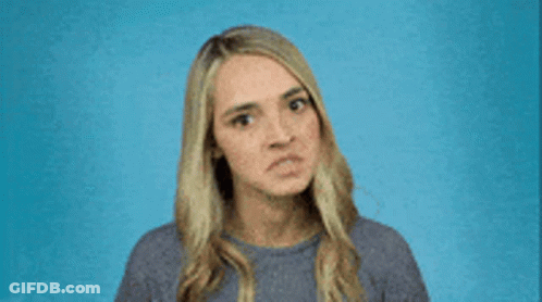 A Woman Is Pointing Her Finger At The Word Don 'T .. GIF