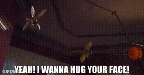 A Woman Is Reaching Out Her Hand To Hug Another Woman . GIF
