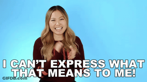 A Woman Is Saying I Can 'T Express What That Means To Me GIF