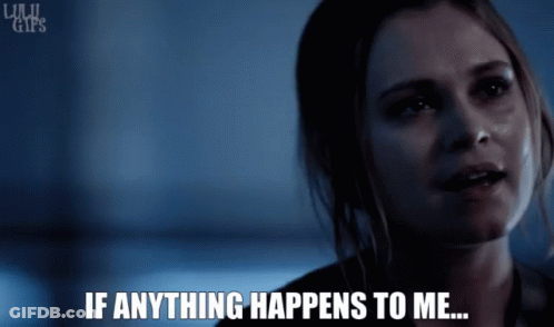 A Woman Is Saying " If Anything Happens To Me " GIF