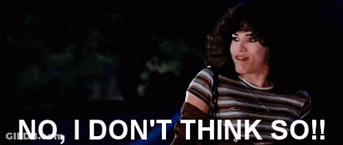 A Woman Is Saying No , I Don 'T Think So ! GIF