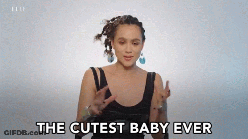A Woman Is Saying The Cutest Baby Ever With Her Hands GIF