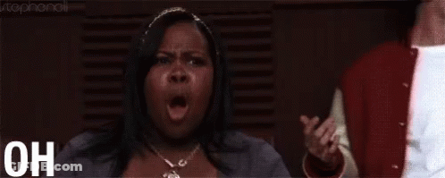 A Woman Is Screaming With Her Mouth Open And The Words `` Oh Heeeel To The No '' Written Next To Her . GIF