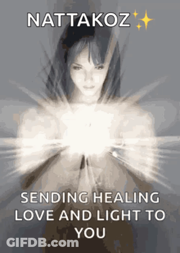 A Woman Is Sending Healing Love And Light To You .. GIF