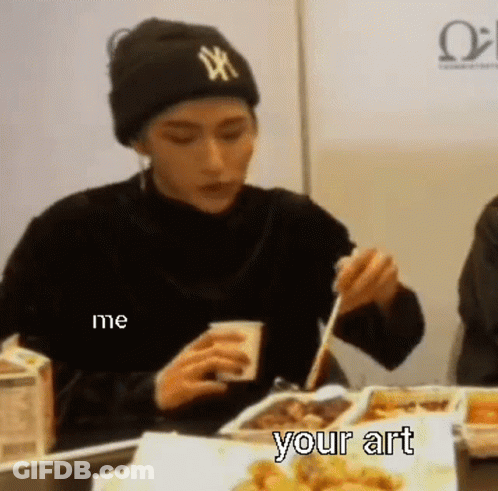 A Woman Is Sitting At A Table Eating Food With Chopsticks And A Cup Of Milk . GIF