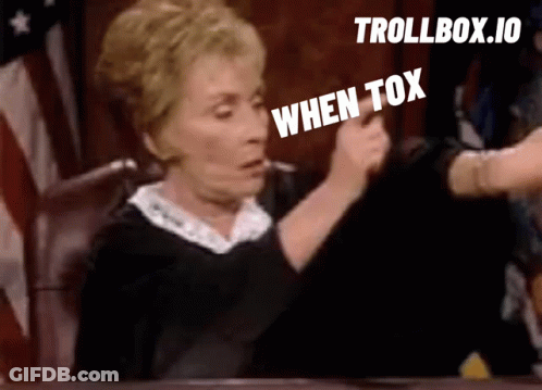 Woman Sitting With When Tox Sign GIF