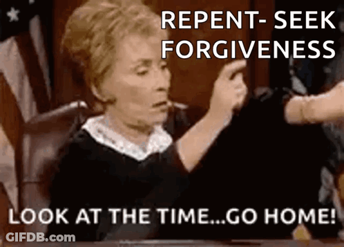 Woman Pointing And Telling To Seek Forgiveness GIF