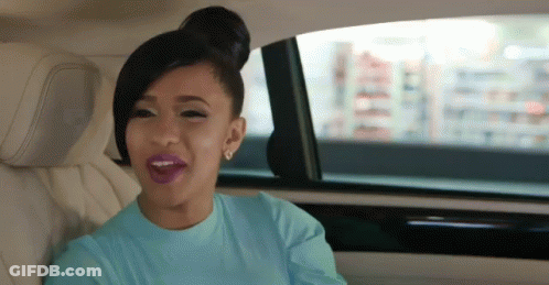 Woman Sitting In Back Seat Talking GIF