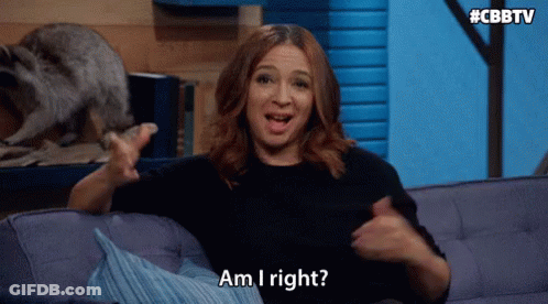 Woman Sitting On Couch Saying Am I Right GIF