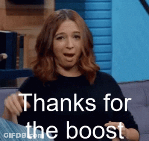Woman Sitting On Couch Thanks For The Boost GIF