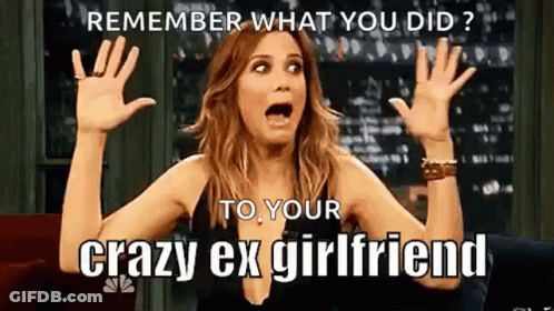 A Woman Is Sitting On A Couch With Her Hands In The Air And A Meme . GIF