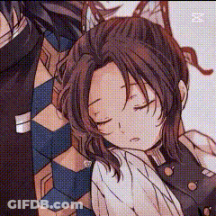 A Woman Is Sleeping On A Man 'S Shoulder In A Comic Book . GIF