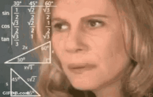 A Woman Is Standing In Front Of A Blackboard With Mathematical Equations . GIF