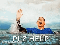 A Woman Is Swimming In The Ocean And Waving Her Hand . GIF