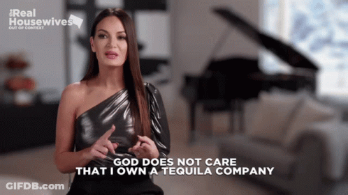 A Woman Is Talking About A Tequila Company GIF