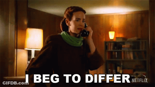 A Woman Is Talking On A Phone And Says I Beg To Differ . GIF