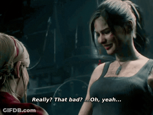A Woman Is Talking To Another Woman And Says " Really That Bad " GIF