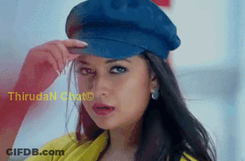 A Woman Is Wearing A Blue Hat And A Yellow Shirt .. GIF