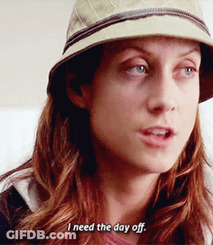 Woman Wearing Hat Saying I Need Day Off GIF