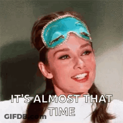 Woman Wearing Sleep Mask Smiling GIF