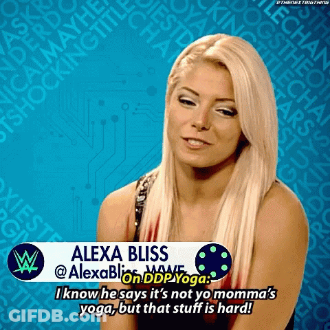 A Woman Named Alexa Bliss Is On A Wrestling Show GIF