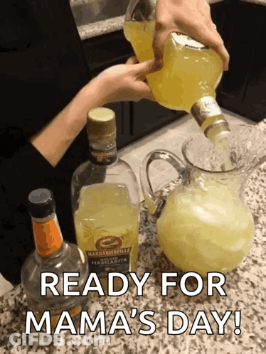 Woman Pouring Margarita For Mama's Day GIF