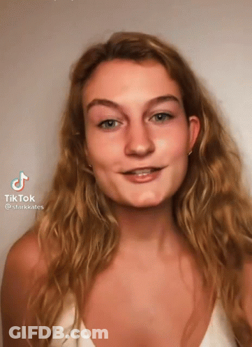 Woman's Face In TikTok Video GIF
