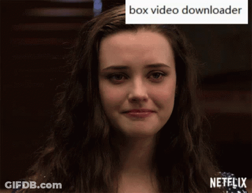 A Woman 'S Face Is Shown With The Words Box Video Downloader Above It GIF