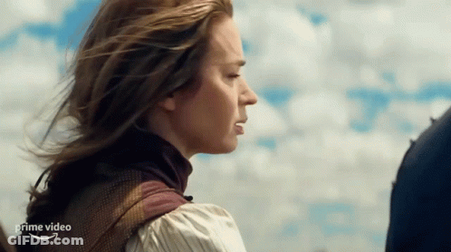 A Woman 'S Hair Is Blowing In The Wind And The Word Prime Video Is On The Bottom Of The Screen GIF