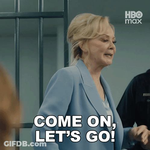 A Woman Says Come On Let 'S Go In A Prison Cell GIF
