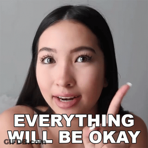 A Woman Says Everything Will Be Okay With Her Finger GIF