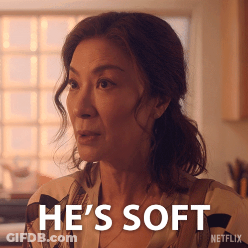 A Woman Says He 'S Soft On A Netflix Ad GIF