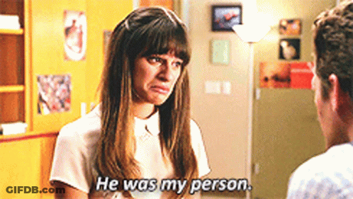 A Woman Says He Was My Person While Talking To A Man In A Room GIF