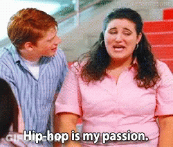 A Woman Says Hip-Hop Is My Passion In Front Of A Man GIF