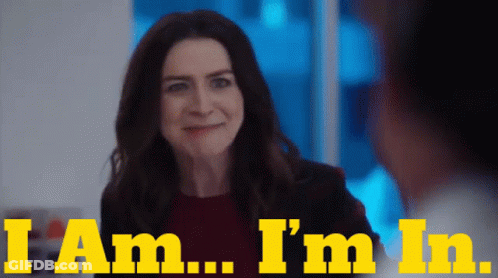 A Woman Says I Am ... I 'M In In Yellow Letters GIF