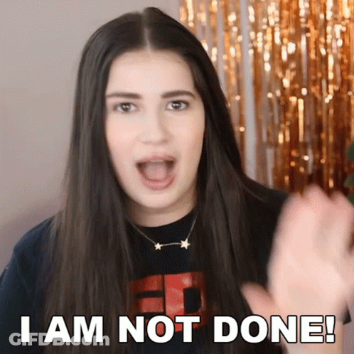 A Woman Says I Am Not Done With Her Hand GIF