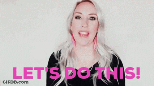 A Woman Says I Am So Ready In Pink Letters . GIF