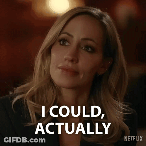 A Woman Says " I Could Actually " In A Netflix Ad GIF