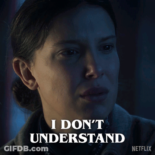 A Woman Says I Do N't Understand In A Netflix Advertisement GIF