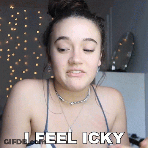 A Woman Says I Feel Icky While Making A Funny Face GIF