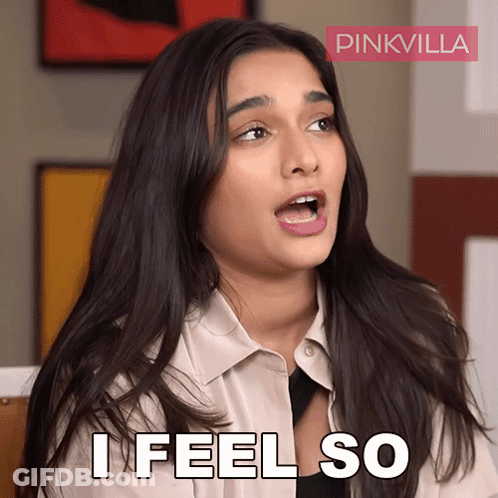 A Woman Says I Feel So Next To A Pinkvilla Logo GIF