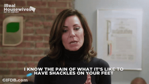 A Woman Says I Know The Pain Of What It 'S Like To Have Shackles On Your Foot GIF