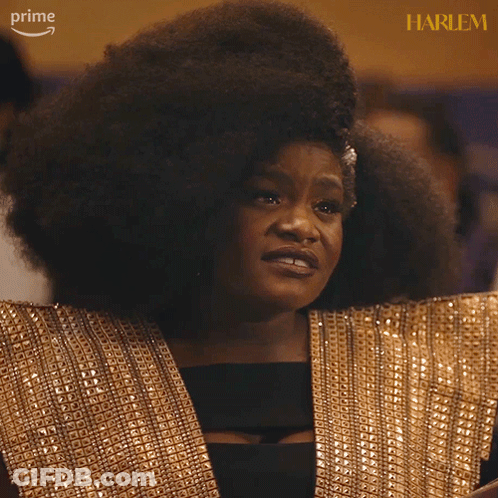 A Woman Says I 'M A Grown Woman While Wearing A Gold Dress GIF