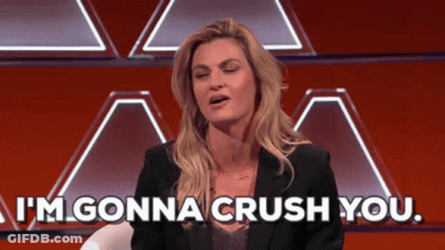 A Woman Says I 'M Gonna Crush You While Sitting On A Stage GIF