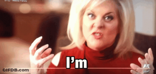 A Woman Says I 'M In A Red Sweater GIF