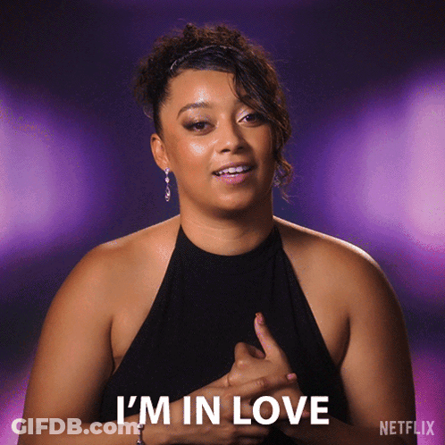 A Woman Says I 'M In Love With Her Hands Folded GIF
