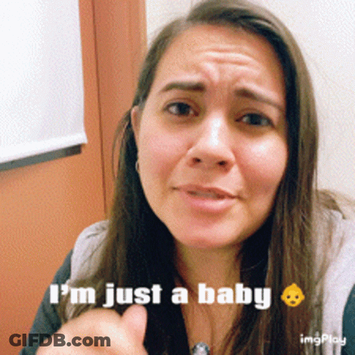 A Woman Says I 'M Just A Baby While Pointing GIF