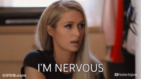 A Woman Says I 'M Nervous In A Youtube Originals Advertisement GIF