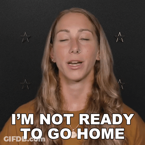 A Woman Says I 'M Not Ready To Go Home With Her Eyes Closed GIF